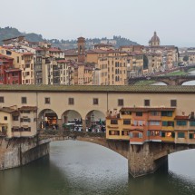 Bridge Ponte Vecchio seen from the Uffizi Gallery